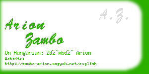 arion zambo business card